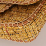 Chanel 2011 Raffia Tweed Single Flap Bag