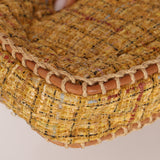 Chanel 2011 Raffia Tweed Single Flap Bag