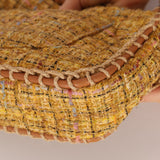 Chanel 2011 Raffia Tweed Single Flap Bag