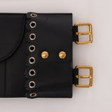 Dior 2018 Saddle Grommet Wide Belt 75