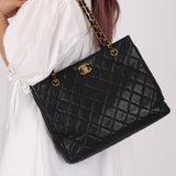 Chanel 1996 Caviar Turnlock Chain Tote