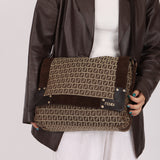 Fendi Zucchino Flap Shoulder Bag