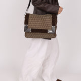 Fendi Zucchino Flap Shoulder Bag
