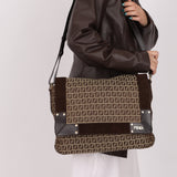 Fendi Zucchino Flap Shoulder Bag