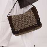 Fendi Zucchino Flap Shoulder Bag