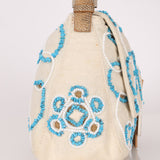 Ultra-Rare Fendi Linen Floral & Lizard Beaded Mamma Baguette
