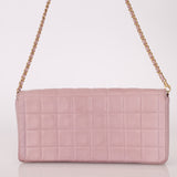 Chanel 2001 Lambskin Chocolate Bar East West Flap Bag 24k GP