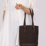 Louis Vuitton Monogram Mini Lin Bucket Bag with Pochette