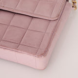 Chanel 2001 Lambskin Chocolate Bar East West Flap Bag 24k GP