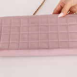 Chanel 2001 Lambskin Chocolate Bar East West Flap Bag 24k GP