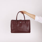 Chanel 2013 Burgundy Calfskin Executive Tote with Pouch