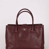 Chanel 2013 Burgundy Calfskin Executive Tote with Pouch