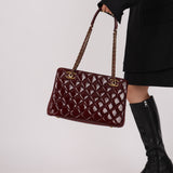 Chanel 2015 Burgundy Paris-Salzburg CC Eyelet Tote