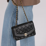Chanel 1990s Lambskin Small Diana Bag Flap 24K GP