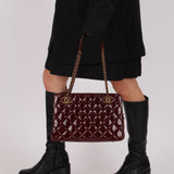 Chanel 2015 Burgundy Paris-Salzburg CC Eyelet Tote