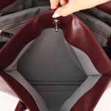 Chanel 2013 Burgundy Calfskin Executive Tote with Pouch
