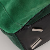 Loewe Emerald Suede Medium Puzzle Bag