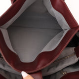 Chanel 2013 Burgundy Calfskin Executive Tote with Pouch