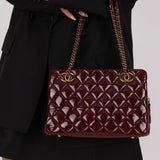 Chanel 2015 Burgundy Paris-Salzburg CC Eyelet Tote