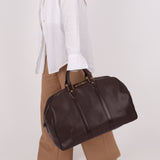 Louis Vuitton Taiga Kendall Chocolate Boston Bag PM