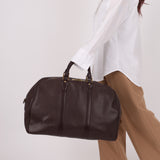 Louis Vuitton Taiga Kendall Chocolate Boston Bag PM
