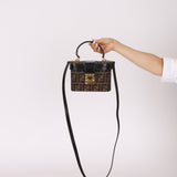 Fendi Zucca Vanity Bag w Strap GHW
