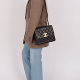 Chanel 1990s Quilted Leather Timeless Simple Square Flap Bag 24K GP