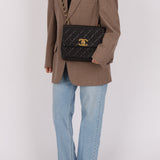 Chanel 1990s Quilted Leather Timeless Simple Square Flap Bag 24K GP