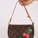 Limited Edition Louis Vuitton x Takashi Murakami Monogram Cherry Mini Pochette