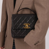 Chanel 1990s Quilted Leather Timeless Simple Square Flap Bag 24K GP