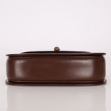 Gucci Vintage 1947 Chocolate Bamboo Turnlock Top Handle with Strap