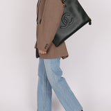 Chanel 1996 Dark Green Caviar Timeless Chain Tote 24K GP