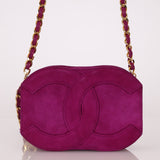 Chanel 2002 Magenta Suede Tassel Camera Bag 24K GP