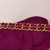 Chanel 2002 Magenta Suede Tassel Camera Bag 24K GP