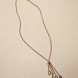Dior Cascading Logo Letter Charms Necklace