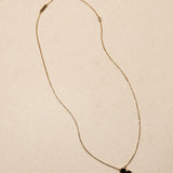 Van Cleef & Arpels 18K YG Onyx Alhambra Pendant Choker
