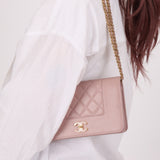 Chanel 2016 Mademoiselle Lilac Sheepskin Wallet on Chain