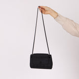 Chanel 2002 Travel Ligne So Black Tunlock Mini Flap