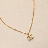 Chanel 1982 CC Pendant Necklace 24K GP