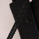 Chanel 2002 Travel Ligne So Black Tunlock Mini Flap