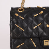 Limited Edition Chanel 2015 Calfskin Brasserie Charms 2.55 Reissue 225 Flap Bag