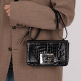 Rare Gucci x Tom Ford Shiny Crocodile 'Constance' Shoulder Bag