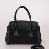 Prada Canapa Saffiano Shoulder Bag Nero Black
