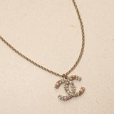 Chanel 2020 Pearl Embellished Double-Sided CC Pendant Necklace
