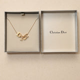 Dior Crystal Logo Letters Necklace