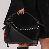 Limited Edition Loewe 2018 Whipstitch Tartan Patchwork Medium Puzzle