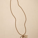Dior XL Logo Crystal Charms Pendant Necklace