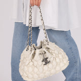 Chanel 2008 Glazed Lambskin Stravinsky Drawstring Bag