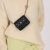 Chanel 2020 Lambskin Pearl Crush Cardholder on Chain