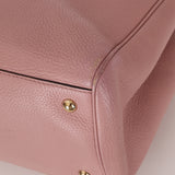 Gucci Dust Pink Leather Bamboo Shopper Tote